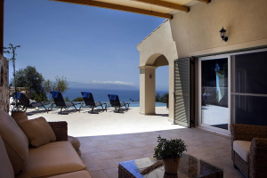 outdoor sofa view